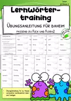 Vorschau - Arbeitsblätter - Lernwörter - passend zu "Flex und Flora 2" - Kärtchen | Klasse 2 (Neuauflage) - Deckblatt