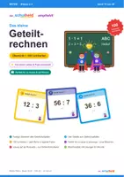 Vorschau - Test - Geteilt-Rechnen – Mathe Lernkarten Kl. 2–4 - Seite 1