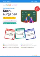Vorschau - Test - Sachaufgaben – Mathe Lernkarten Kl. 1–4 + Digital - Seite 1