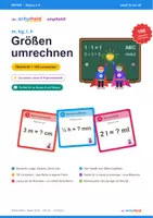 Vorschau - Test - Größen umrechnen – Mathe Lernkarten Kl. 2–4 + Digital - Seite 1