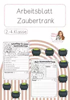 Vorschau - Arbeitsblätter - Arbeitsblatt_Rezept für einen Zaubertrank - Deckblatt