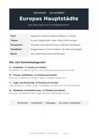 Vorschau - Arbeitsblätter - Hauptstädte in Europa_Arbeiten mit dem Atlas - Seite 1