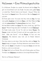 Vorschau - Arbeitsblätter - Halloween: Eine Mitmachgeschichte - Seite 1
