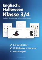 Vorschau - Arbeitsblätter - Englisch Grundschule Gesamtpaket Klasse 3/4 – 14 Themenhefte mit Arbeitsblättern, Bildkarten und Hörübungen | Wortschatz nach LehrplanPLUS - Seite 1