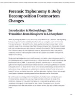 Voorbeeld - Forensic Taphonomy & Body Decomposition Postmortem Changes - Pagina 1