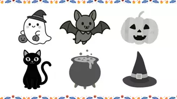 Vista previa - Refuerzo / NEE / Materiales de apoyo - Material TEACCH Associar imatges Halloween - página 1