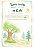Vorschau - Lehrpläne/Lehrermaterial - Phantasiereise "Im Wald" - Entspannung und DaZ - Deckblatt