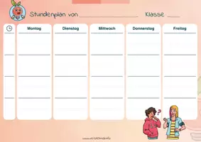 Vorschau - Anderer Materialtyp - VerstehMal: Stundenplan - Deckblatt