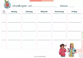 Vorschau - Anderer Materialtyp - VerstehMal: Stundenplan - Seite 1