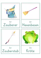 Vorschau - Spiele - Halloween – Wort- und Bildkarten | Wortschatz Halloween | 36 Begriffe mit Artikel der die das & Silbenschrift | differenziert Kita Klasse 1 2 | DaZ Grundschule - Seite 3