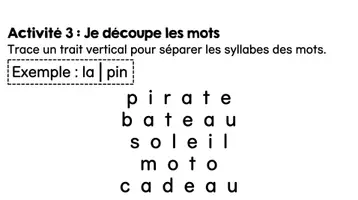 Aperçu - Feuilles d'exercices - Activités des syllabes – Cahier d’activités - Page 3