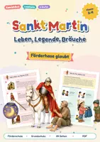 Vorschau - Arbeitsblätter - Sankt Martin Klasse 3 und 4 | Leben, Legende, Bräuche, Werke der Barmherzigkeit | Kamishibai, Lesetexte, Arbeitsblätter in 2 Stufen - Deckblatt