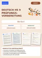 Vorschau - Arbeitsblätter - Deutsch Prüfungsvorbereitung Hauptschulabschluss - Herbst - Deckblatt