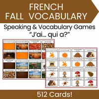 Aperçu - Jeux - French Fall "J'ai... Qui a...?" Game FLE UPE2A FSL - Page de couverture