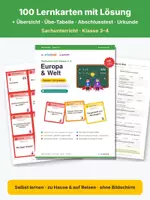 Vorschau - Test - Europa & Welt – Lernkarten Kl. 3–4 - Deckblatt