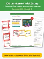 Vorschau - Test - Deutschland – Lernkarten Kl. 3–4 - Deckblatt