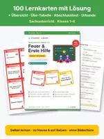 Vorschau - Test - Feuer & Erste Hilfe – Lernkarten Kl. 1–4 - Deckblatt