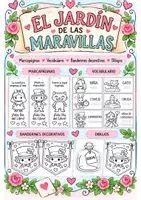 Vista previa - Decoración del aula - El jardin de las maravillas- dibujos, vocabulario - Portada