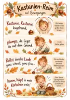 Vorschau - Bildkarten - Klanggeschichte Kastanie im Herbst 🌰 | Klara, die kleine Kastanie | Grundschule 1.–2. Klasse - Seite 3