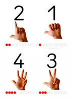 Vorschau - Fördermaterial/Inklusion - Fingerbilder als Tisch-Schilder in A6 - Seite 2