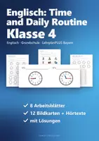 Vorschau - Arbeitsblätter - Englisch Grundschule Klasse 4: Time and Daily Routine – Arbeitsblätter, Bildkarten, Hörübungen - Seite 1