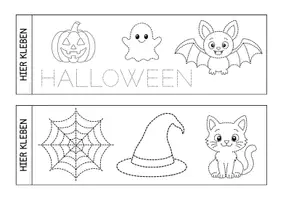 Vorschau - Mal- und Bastelvorlagen - Windlichter Halloween – Vorlagen zum Ausmalen, Prickeln und Basteln - Seite 1