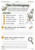 Vorschau - Stundenentwürfe - Raketen & Weltraum – Wie kommen wir ins All? | Sachunterricht Klasse 3–4 | Forscherheft mit Lösungen - Seite 1