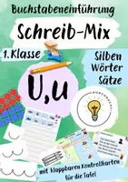 Vorschau - Arbeitsblätter - Buchstabeneinführung U - Buchstabe U - Schreib-Mix U: Freebie - Deckblatt