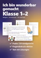 Vorschau - Arbeitsblätter - Ich bin wunderbar gemacht – Psalm 139 Religion Klasse 1/2 mit Arbeitsblättern, Fingerabdruck-Aktion und Test - Seite 1