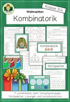 Vorschau - Unterrichtsreihen - Kombinatorik: Winter und Weihnachten (Unterrichtsreihe Mathematik Grundschule Klasse 3-4) - Deckblatt