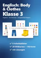 Vorschau - Arbeitsblätter - Englisch Grundschule Klasse 3: My Body & Clothes – Arbeitsblätter, Bildkarten, Hörübungen - Deckblatt