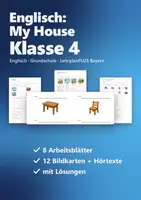 Vorschau - Arbeitsblätter - Englisch Grundschule Klasse 4: My House – Arbeitsblätter, Bildkarten, Hörübungen - Deckblatt