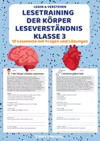 Vorschau - Stundenentwürfe - Leseverständnis Der Körper – Klasse 3 | 10 Lesetexte mit Fragen & Lösungen - Deckblatt