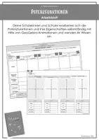 Vorschau - Arbeitsblätter - Potenzfunktionen - Deckblatt