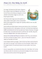 Vorschau - Arbeitsblätter - Mose Religion Klasse 3/4 – Geschichte vom Auszug aus Ägypten, Zehn Gebote, Arbeitsblätter und Test - Seite 3