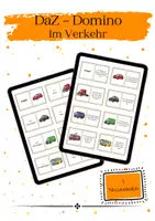Vorschau - Spiele - Lesedomino & Wortschatz "Im Verkehrf" – DaZ | Anfangsunterricht | Deutsch (3 Niveaustufen) - Deckblatt
