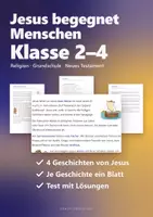 Vorschau - Arbeitsblätter - Jesus begegnet Menschen Religion Klasse 2–4 – Zachäus, Speisung, Sturmstillung, verlorenes Schaf mit Arbeitsblättern - Seite 1