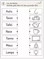 Vorschau - Arbeitsblätter - Lesetraining 1/2 - Wörter und erste Sätze - Seite 1