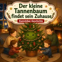 Vorschau - Bildkarten - Kamishibai Geschichte Weihnachten Tannenbaum für Kita - Deckblatt