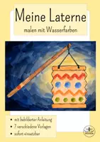 Vorschau - Mal- und Bastelvorlagen - Herbst Kunst - Laterne malen Sankt Martin - Herbst Kunst Klasse 1, Kunst Herbst Klasse 2 - Lichterfest - St. Martin - Deckblatt