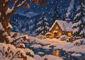 Vorschau - Bildkarten - Kamishibai Wintergeschichte Waldtiere Kita und Vorschule - Seite 1