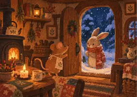 Vorschau - Bildkarten - Kamishibai Wintergeschichte Waldtiere Kita und Vorschule - Seite 2