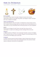 Vorschau - Arbeitsblätter - Feste der Religionen Klasse 2–4 – Christentum, Judentum, Islam im Jahreskreis mit Arbeitsblättern und Test - Seite 3