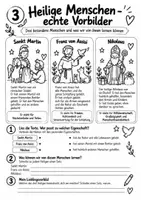 Vorschau - Unterrichtsreihen - 🌟 Allerheiligen | 1. November | Religion Klasse 3/4 | 6 Arbeitsblätter + Lösungen - Seite 3