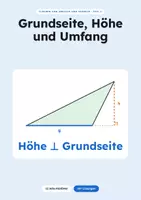 Vorschau - Arbeitsblätter - Grundseite, Höhe und Umfang - Deckblatt