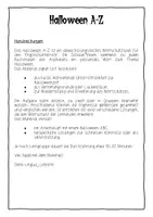Vorschau - Arbeitsblätter - Halloween A-Z Englisch Sek I Alphabet - Seite 1