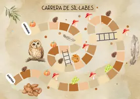 CARRERA DE SÍL·LABES 28 TARGETES CAT/CAST - material didáctico de las ...