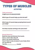Vista previa - Hojas de trabajo - Types of Muscles Activities - página 3