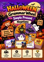 Vorschau - Spiele - 🎃 HALLOWEEN GRAMMAR WHEELS 🕸️ (XL Materialpaket Englisch Klasse 5 6 7 8 9) - Seite 1