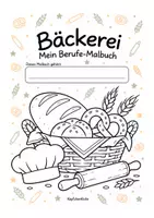 Vorschau - Mal- und Bastelvorlagen - Malbuch - Bäckerei Berufe kennenlernen - Deckblatt
